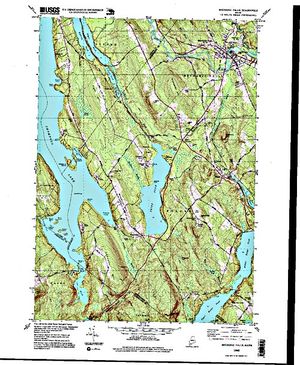 Topographic map for Lower Range Pond, Maine