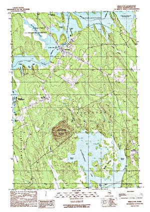 Topographic map for Long Lake, Maine