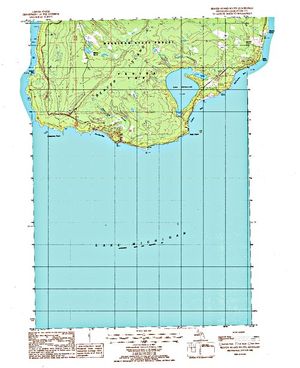 Topographic map for Lake Michigan, Illinois