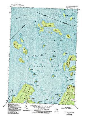Topographic map for St. Marys River, Ontario