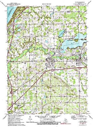 Topographic map for Lake Michigan, Illinois