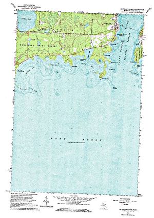 Topographic map for St. Marys River, Ontario