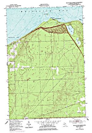 Topographic map for St. Marys River, Ontario