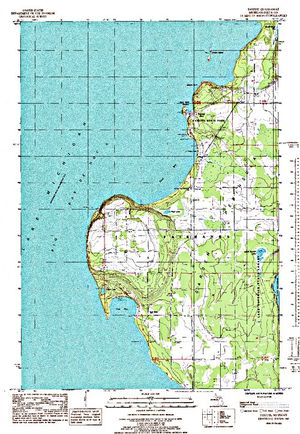 Topographic map for Lake Michigan, Illinois