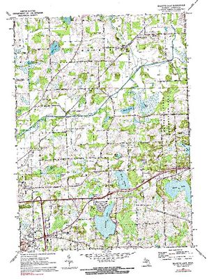 Topographic map for Saint John Lake, Michigan