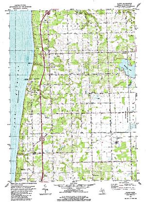 Topographic map for Lake Michigan, Illinois