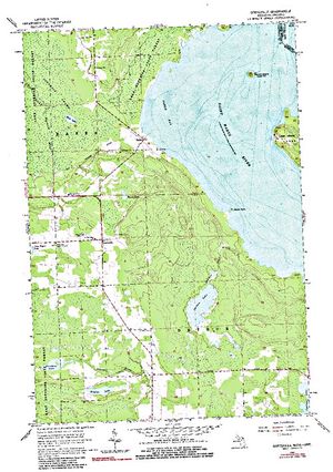 Topographic map for St. Marys River, Ontario
