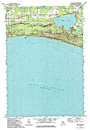 Topographic map for Lake Michigan, Illinois