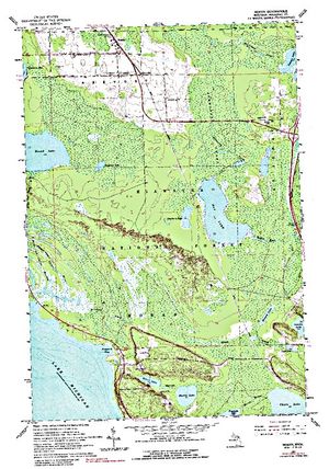 Topographic map for Freschette Lake, Michigan