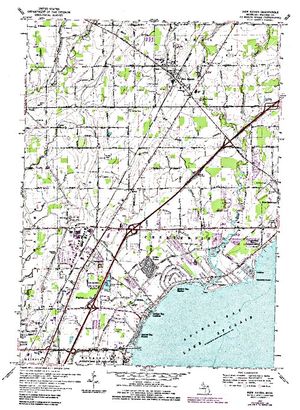 Topographic map for Lake Saint Clair, Ontario