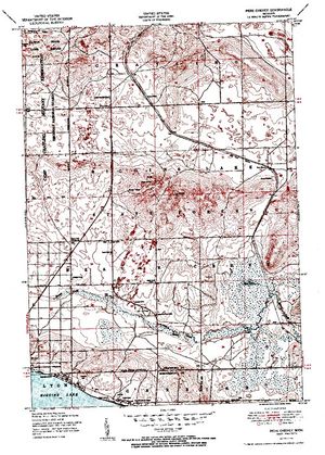Topographic map for Higgins Lake, Michigan