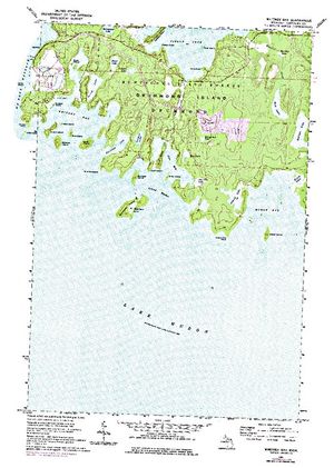Topographic map for St. Marys River, Ontario