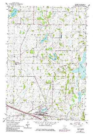 Topographic map for Pine Lake, Minnesota