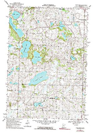 Topographic map for Lake Linka, Minnesota