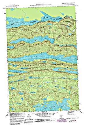 Topographic map for Vaseux Lake, Ontario