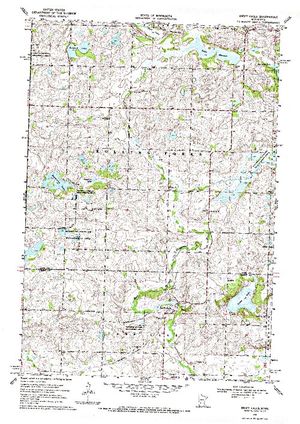 Topographic map for Gilchrist Lake, Minnesota