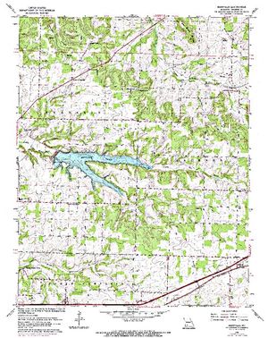 Topographic map for Fellows Lake, Missouri