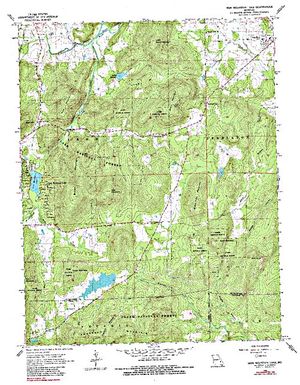 Topographic map for Pilot Knob Lake, Missouri
