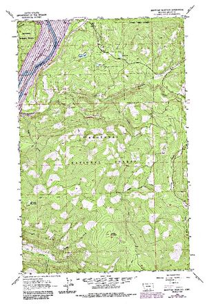 Topographic map for Koocanusa, Lake, British Columbia