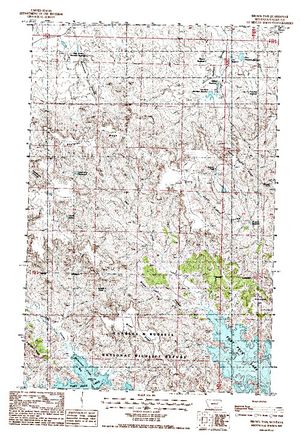 Topographic map for Fort Peck Lake, Montana