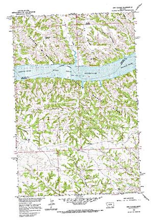 Topographic map for Fort Peck Lake, Montana