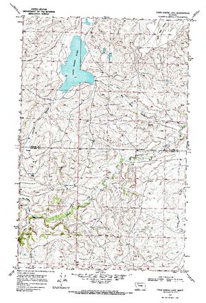 Topographic map for Four Horns Lake, Montana