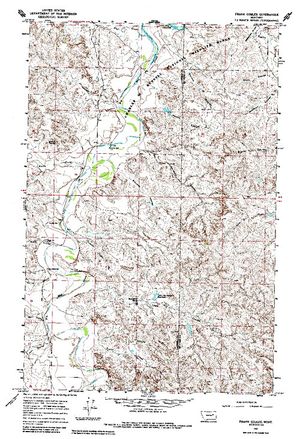 Topographic map for Fort Peck Lake, Montana