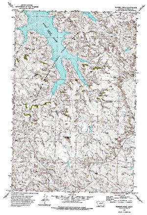 Topographic map for Fort Peck Lake, Montana