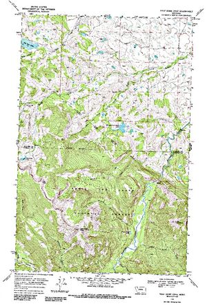 Topographic map for Dog Gun Lake, Montana