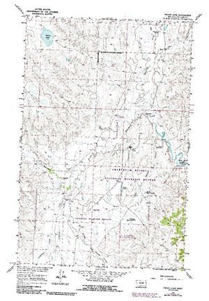 Topographic map for Fort Peck Lake, Montana