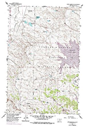 Topographic map for Fort Peck Lake, Montana
