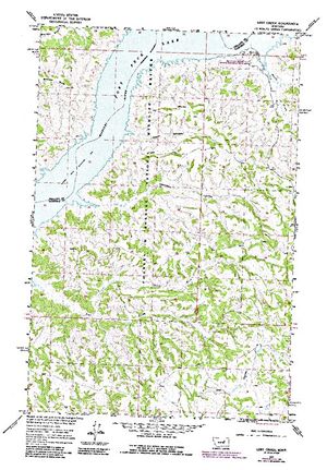 Topographic map for Fort Peck Lake, Montana