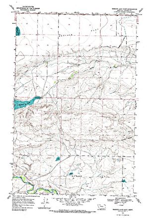 Topographic map for Mission Lake, Montana