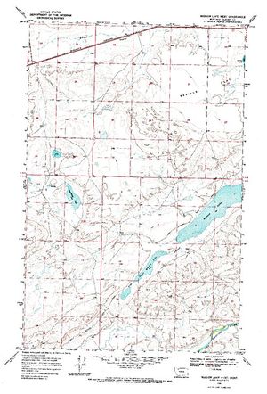 Topographic map for Mission Lake, Montana