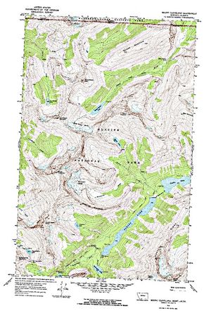 Topographic map for Crypt Lake, Alberta