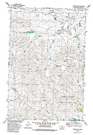 Topographic map for Fort Peck Lake, Montana