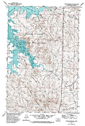 Topographic map for Fort Peck Lake, Montana