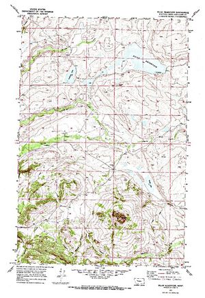 Topographic map for Nilan Reservoir, Montana