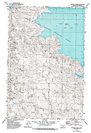 Topographic map for Fort Peck Lake, Montana