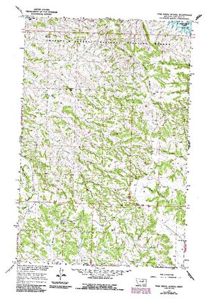 Topographic map for Fort Peck Lake, Montana
