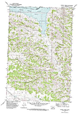 Topographic map for Fort Peck Lake, Montana