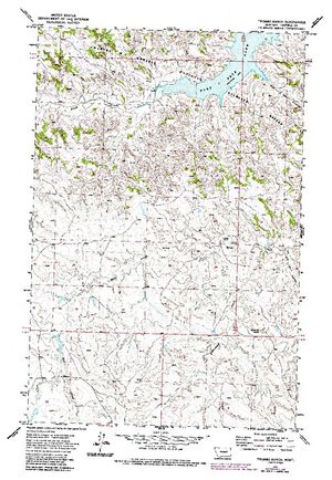Topographic map for Fort Peck Lake, Montana