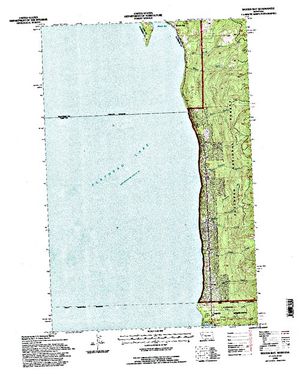Topographic map for Flathead Lake, Montana