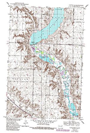 Topographic map for Souris River, Saskatchewan