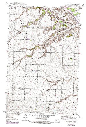 Topographic map for Souris River, Saskatchewan