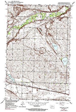 Topographic map for Souris River, Saskatchewan