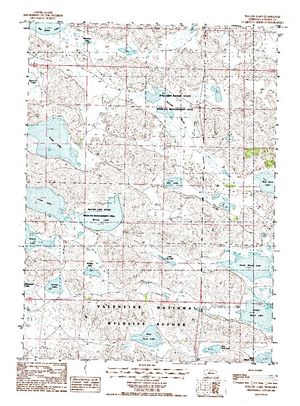Topographic map for Big Alkali Lake, Nebraska