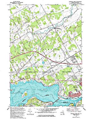 Topographic map for Lake St. Francis, Ontario