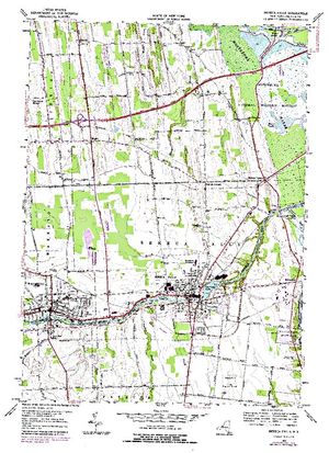 Topographic map for Cayuga Lake, New York