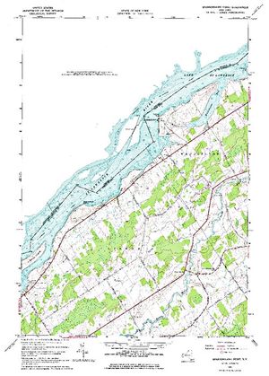 Topographic map for Lake Saint Lawrence, Ontario